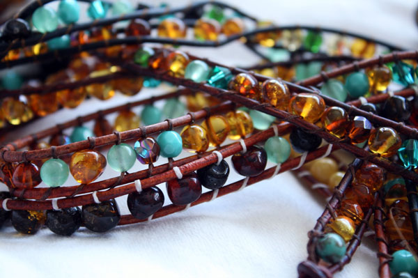 Upcycle Amber Necklaces into Beautiful Amber Wrap Bracelets