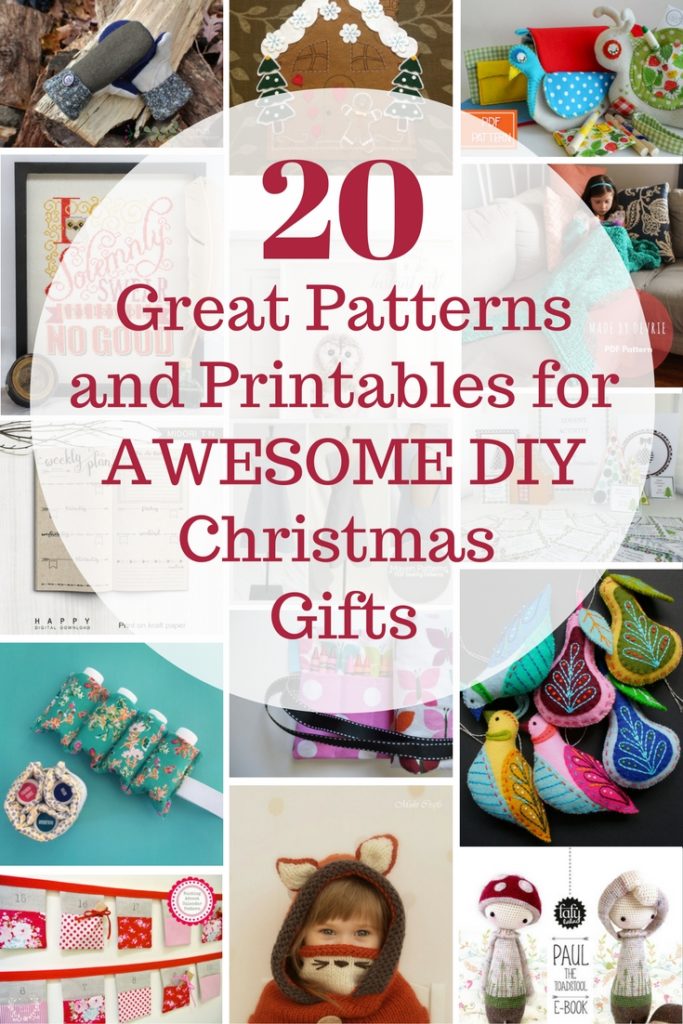 20 Great Patterns and Printables for DIY Christmas Gifts - Unhurried Home
